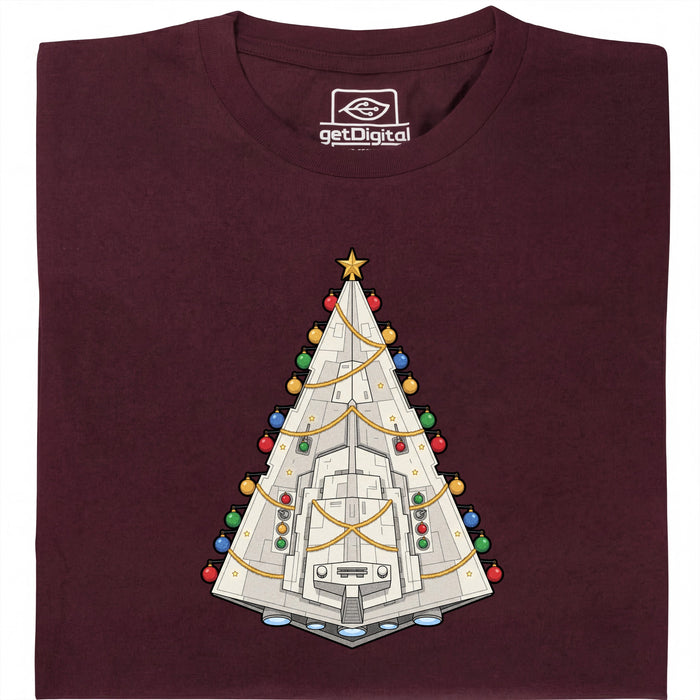 Boomverwoester - Kerstmis volgens keizerlijke voorschrift - Frontaanzicht T-Shirt Donkerrood