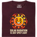 Solar Radiation Is Just Spicy Light - Vista principal Camiseta Rojo Oscuro