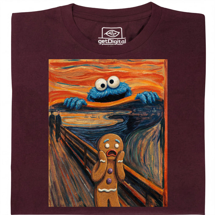 De Schreeuw - Koekiemonster Editie - Hoofdweergave T-Shirt Donkerrood