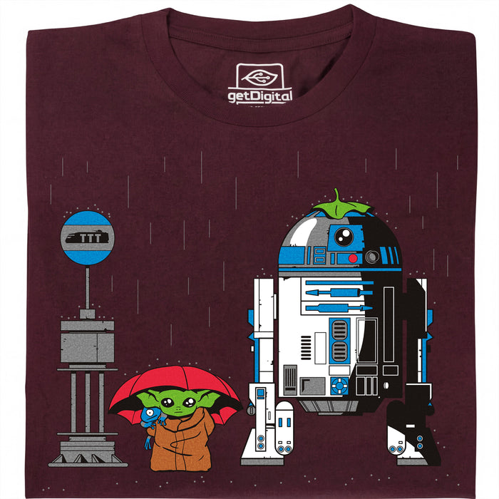 My Neighbour R2D2 - Vooraanzicht T-Shirt Donkerrood