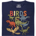 BIRDS - Vista frontale T-Shirt Blu Navy