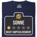 Zon - Niet Aanbevolen - Hoofdaanzicht T-Shirt Marineblauw