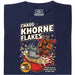 Chaos Khorne Flakes - Vista principale T-Shirt Blu Navy