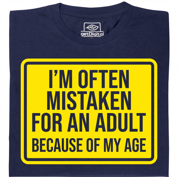 Mistaken For An Adult - Hoofdweergave T-Shirt Marineblauw