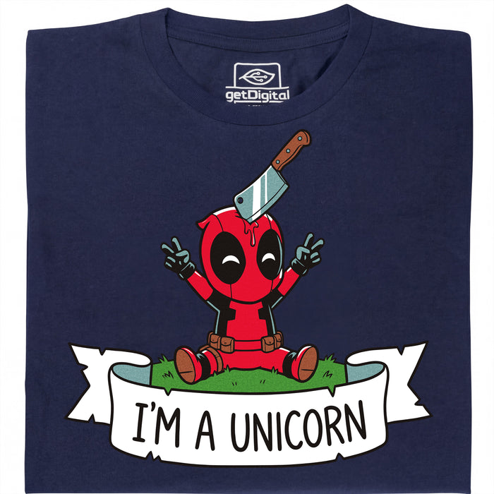 I'm a Unicorn - Vooraanzicht T-Shirt Marineblauw