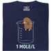One Mole per Liter - Hoofdaanzicht T-Shirt Marineblauw