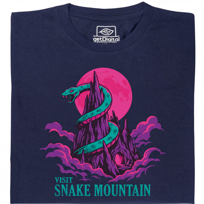 Visit Snake Mountain - Hoofdweergave T-shirt Marineblauw