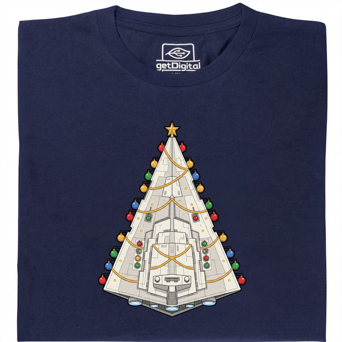 Boomverwoester - Kerstmis volgens keizerlijke voorschrift - Frontaanzicht T-Shirt Marineblauw