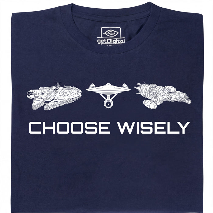 Choose Your Spaceship - Vue principale T-shirt Bleu marine