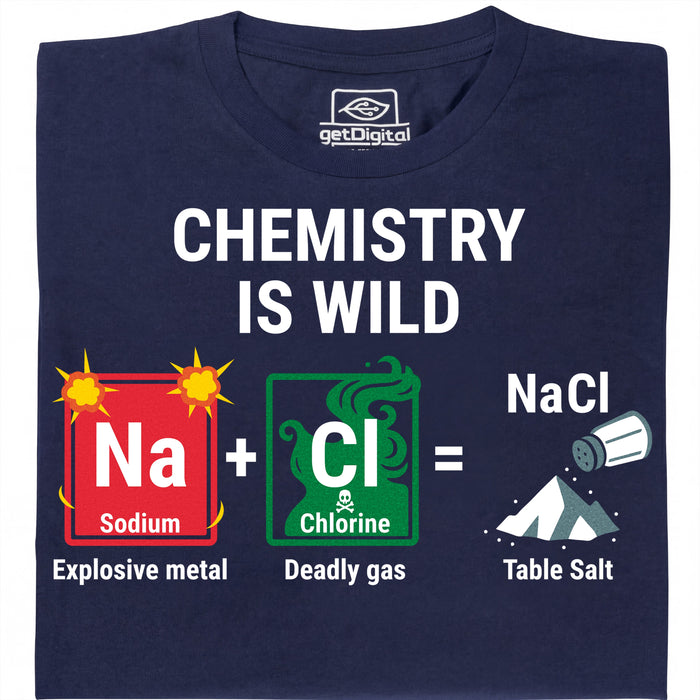 Chemistry Is Wild - Main view T-shirt Navy Blue