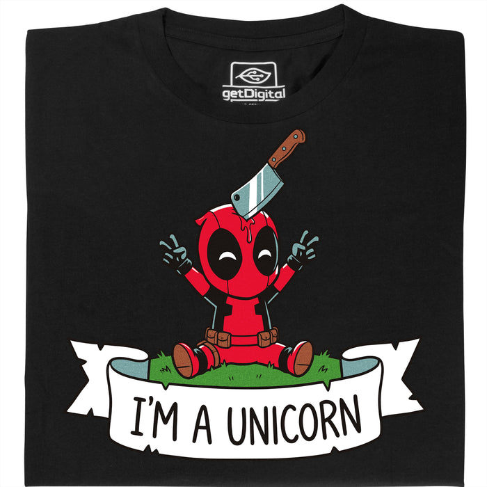 I'm a Unicorn - Vooraanzicht T-Shirt Zwart