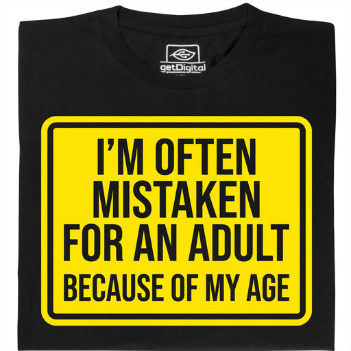 Mistaken For An Adult - Hoofdweergave T-Shirt Zwart