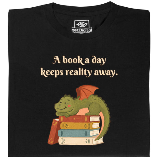 A Book a Day - Hauptansicht T-Shirt Schwarz