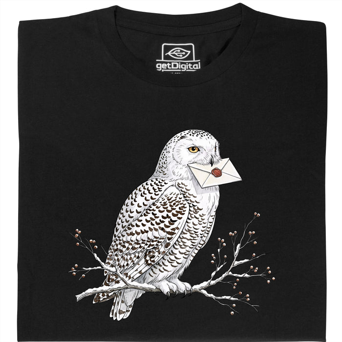 Owl Courier - Vista principal Camiseta Negro