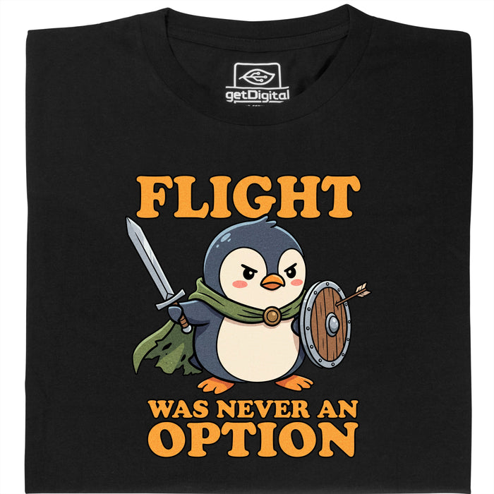 Standvastige Pinguïn - Hoofdaanzicht T-Shirt Zwart