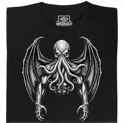 Cthulhu - De Grote Oude - Vooraanzicht T-Shirt Zwart