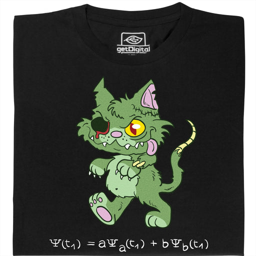Schrödinger's Kat - Zombie-Editie - Hoofdweergave T-Shirt Zwart