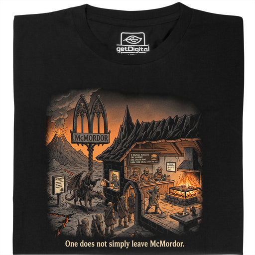 One does not simply leave McMordor - Vooraanzicht T-Shirt Zwart