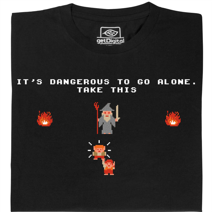 Take this Hobbit - Vista frontal Camiseta Negro