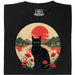 Sunset Cat  - Main View T-Shirt Black