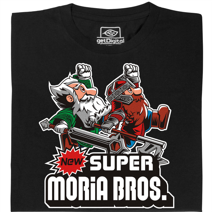 Super Moria Bros - Hauptansicht T-Shirt Schwarz