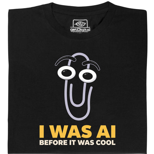 I Was AI Before It Was Cool - Vista principal Camiseta Negro