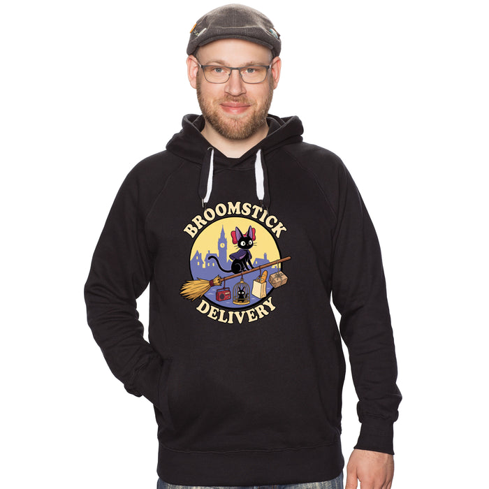 Broomstick Delivery - Der Kater übernimmt den Lieferdienst - Hoodie Mann Basti