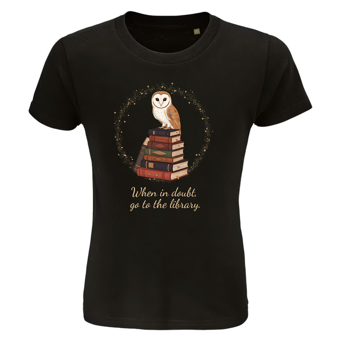 When in doubt, go to the library - Kindershirt Front
