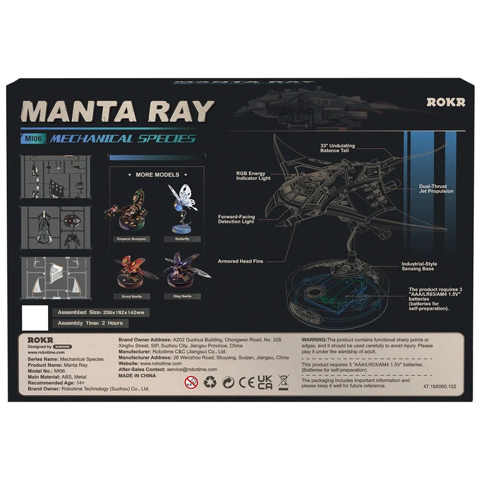 Kit de Construction Électronique 3D de Raie Manta Mécanique avec Éclairage