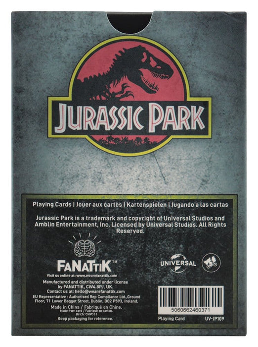 Jurassic Park Geschenkbox mit Kartenspiel, Pin und Schlüsselanhänger