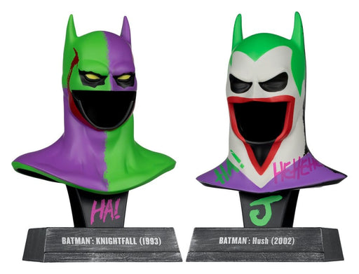 Batman Maskerreplica's Knightfall en Hush in Joker-look