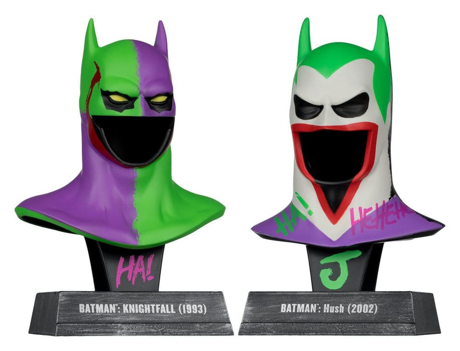 Batman Maskerreplica's Knightfall en Hush in Joker-look