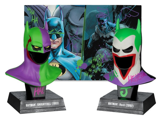 Batman Maskerreplica's Knightfall en Hush in Joker-look