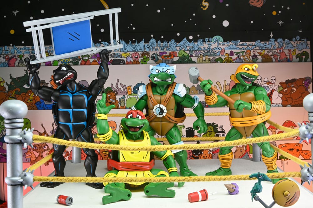 Teenage Mutant Ninja Turtles Stump Wrestling Actiefiguren 4-pack (Archie Comics)