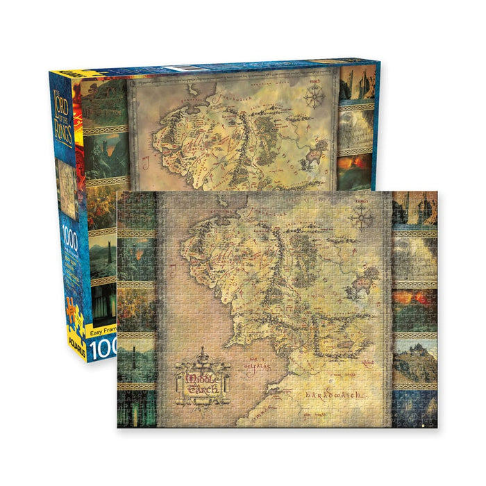 The Lord of the Rings Puzzel Kaart van Midden-aarde