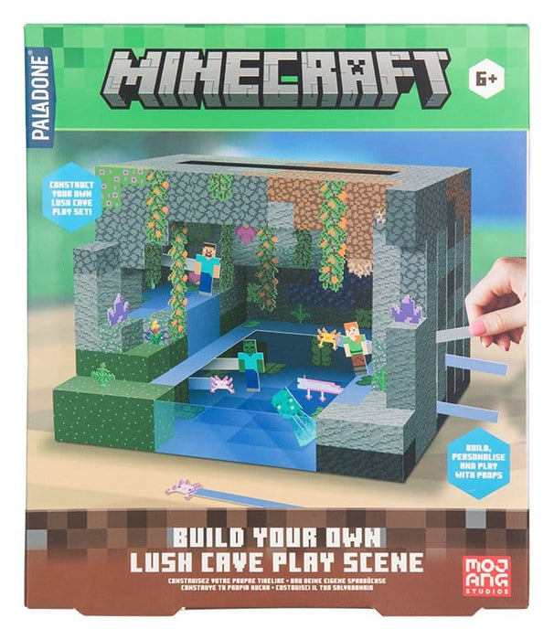 Maqueta 3D de Minecraft escena de cueva