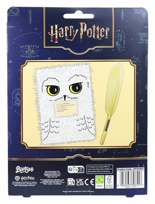Harry Potter Pluche Notitieboek Hedwig met Veerpen