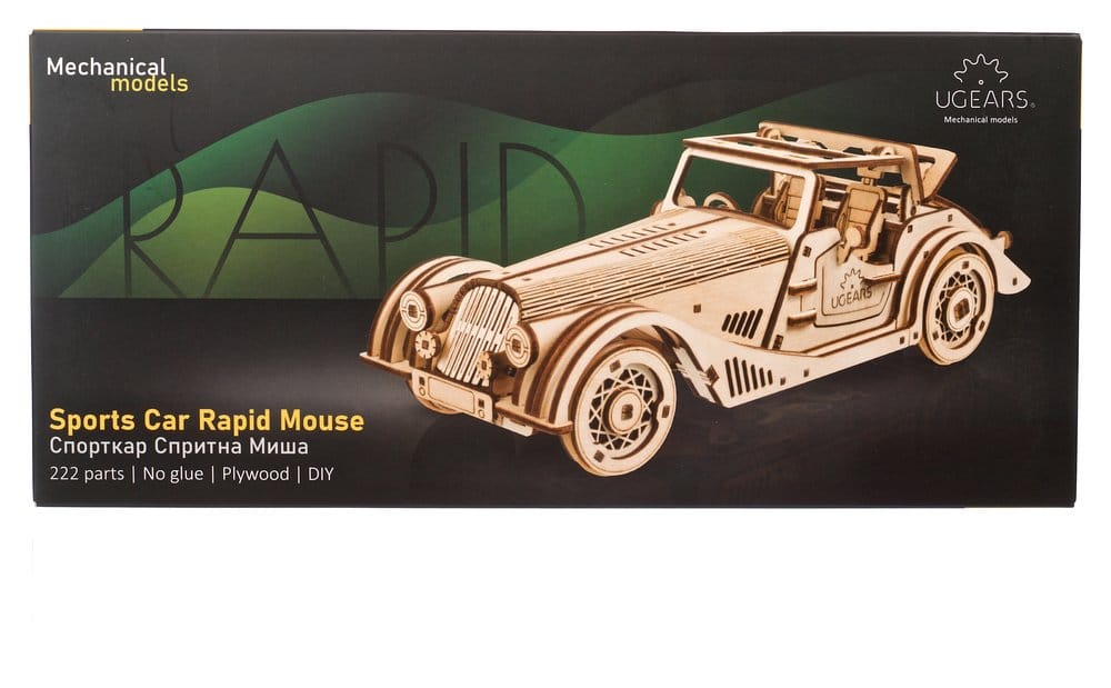Sports Car Rapid Mouse Wooden Model Kit