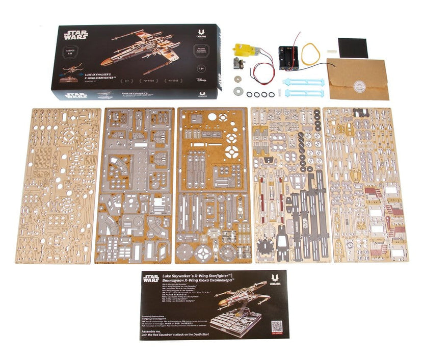 Star Wars houten bouwpakket X-Wing Starfighter van Luke Skywalker