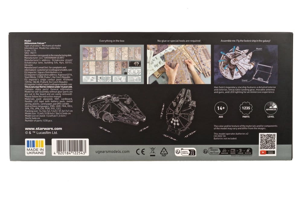 Star Wars Millennium Falcon Wooden Model Kit