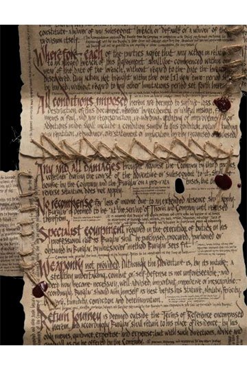 De Hobbit Bilbo's Contract Mini-replica